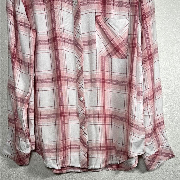 NWOT Rails Pink and White Plaid Shirt Medium - Picture 4 of 5